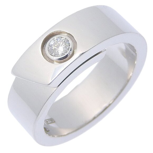 CARTIER Anniversary Ring 1P diamond K18 white gold/diamond #4.1(US Size) 1... - Picture 1 of 6